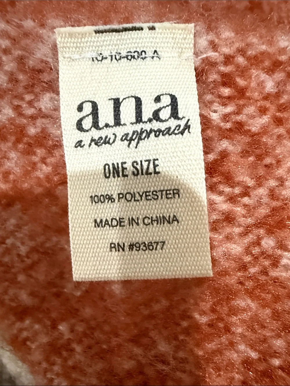 a.n.a Plush Cozy Scarf in Coral and Cream